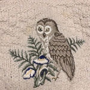 Owl With Mushrooms Sweater
